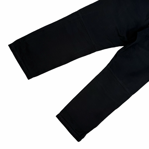 Stone Island 2024 Black RE Fit Cargo Canvas Cotton Trousers - 33”