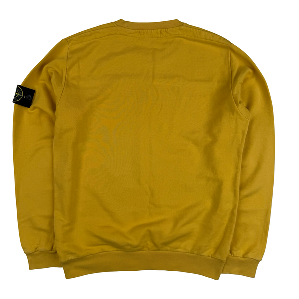 Stone Island Yellow Crew neck Cotton Jumper - Medium
