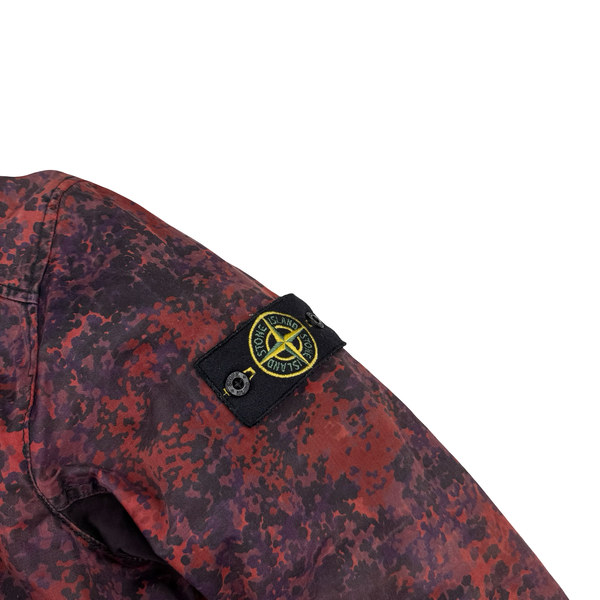 Stone Island 2013 Raso Gommato Red Camo Print OVD Jacket - Small/Medium