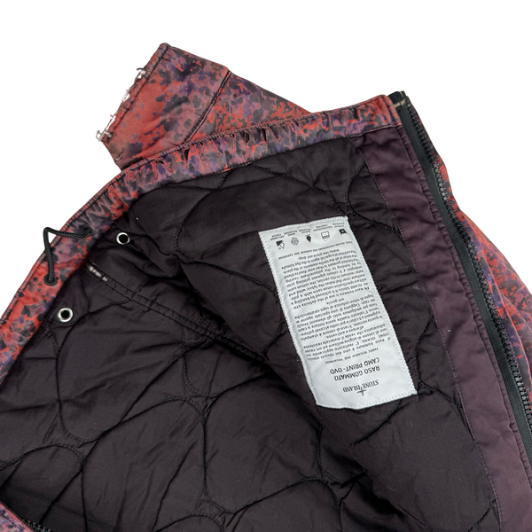 Stone Island 2013 Raso Gommato Red Camo Print OVD Jacket - Small/Medium