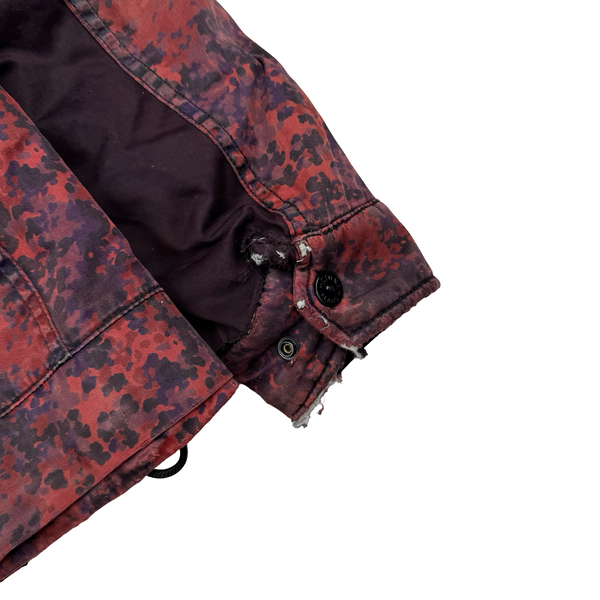 Stone Island 2013 Raso Gommato Red Camo Print OVD Jacket - Small/Medium