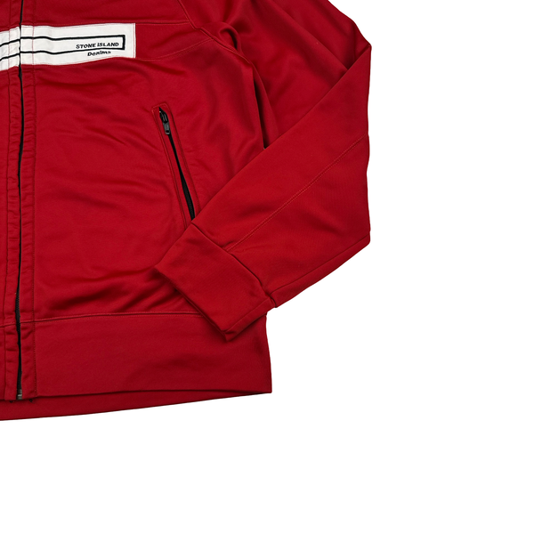 Stone Island 2003 Vintage Denims Red Nylon Track Top - Medium