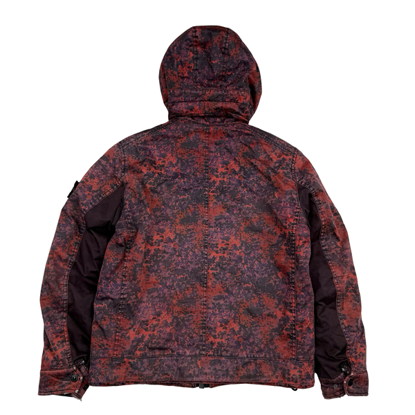 Stone Island 2013 Raso Gommato Red Camo Print OVD Jacket - Small/Medium