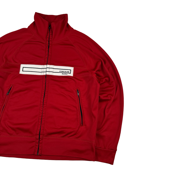 Stone Island 2003 Vintage Denims Red Nylon Track Top - Medium