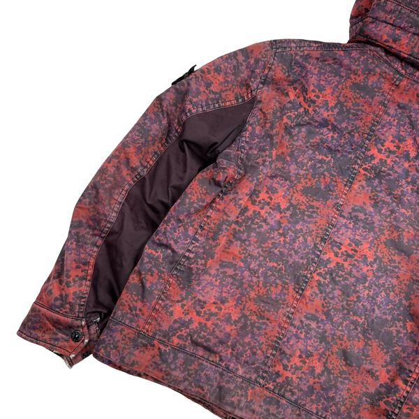 Stone Island 2013 Raso Gommato Red Camo Print OVD Jacket - Small/Medium
