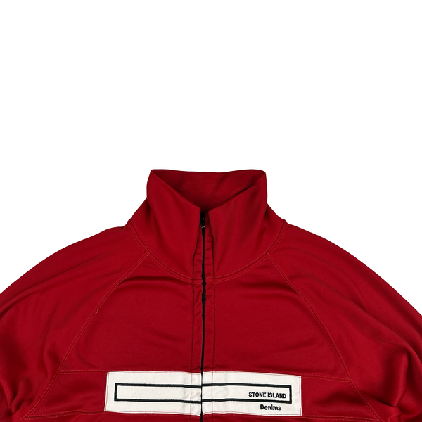 Stone Island 2003 Vintage Denims Red Nylon Track Top - Medium