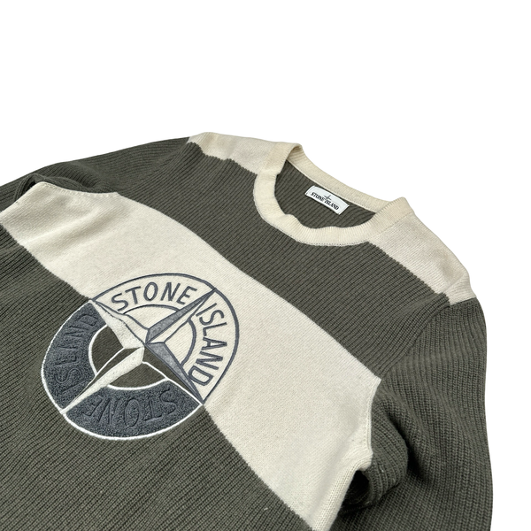Stone Island 2018 Embroidered Knit Wool Jumper - 3XL