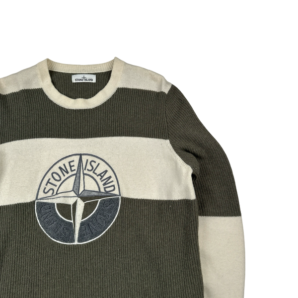 Stone Island 2018 Embroidered Knit Wool Jumper - 3XL