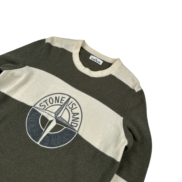 Stone Island 2018 Embroidered Knit Wool Jumper - 3XL