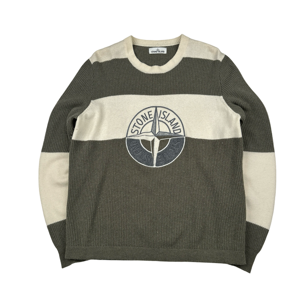 Stone Island 2018 Embroidered Knit Wool Jumper - 3XL