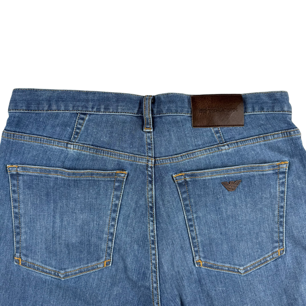 Armani Regular Fit Medium Blue Wash Jeans  - Medium (32)