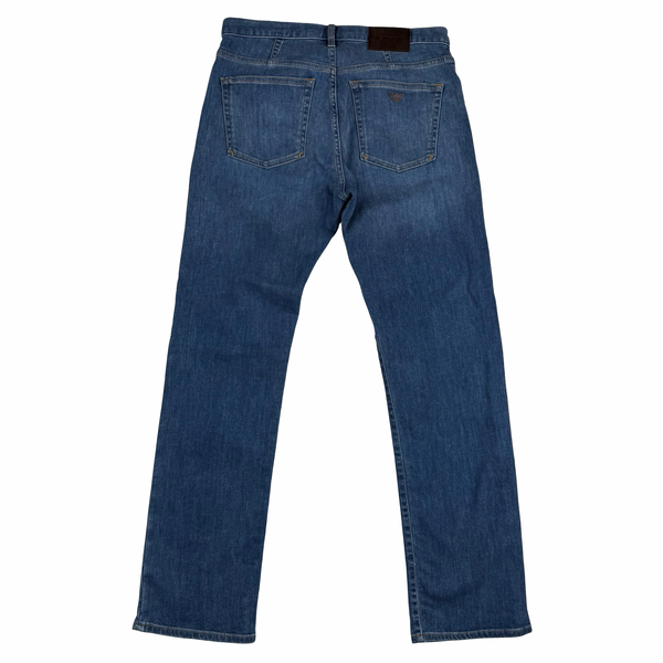 Armani Regular Fit Medium Blue Wash Jeans  - Medium (32)