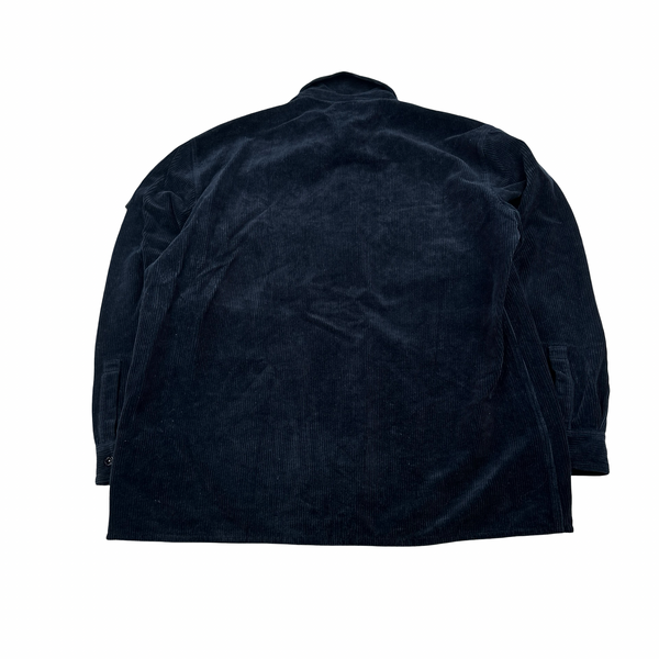 Stone Island 2025 Navy Corduroy Zip Up Overshirt - XXL