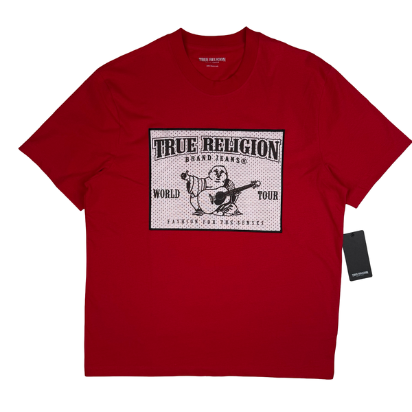 True Religion Red Cotton Graphic T-Shirt - Large