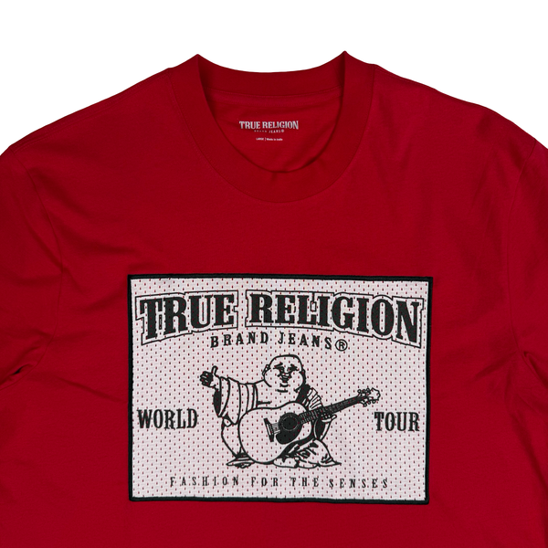 True Religion Red Cotton Graphic T-Shirt - Large