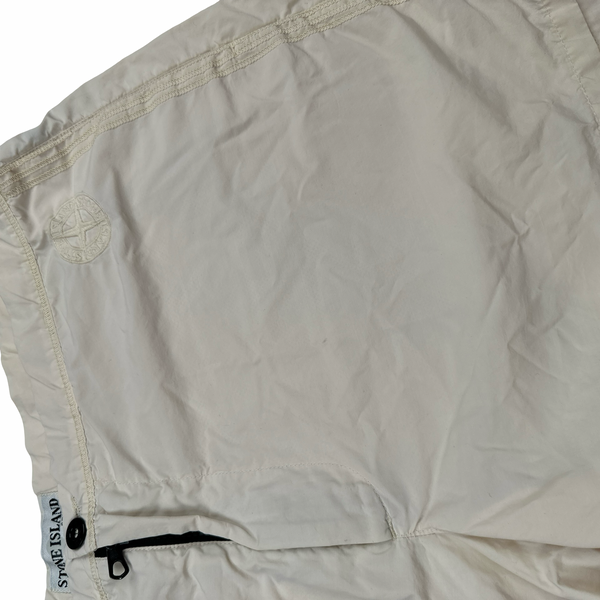 Stone Island Vintage 2001 Cotton Blend Yellow Compass Swim Shorts - XXL