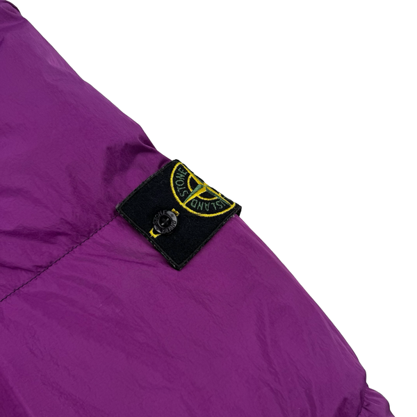 Stone Island 2018 Purple Down Filled Crinkle Puffer Jacket - Medium