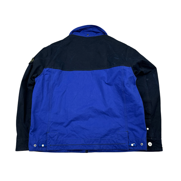 Stone Island 2025 Tela Resinata Blue Bomber Jacket - Large