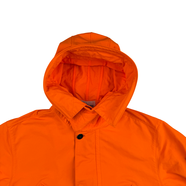 Stone Island 2019 Neon Orange David Fluo Parka Jacket - Large