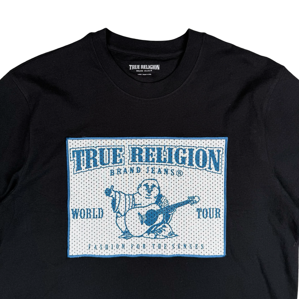 True Religion Black Cotton Graphic T-Shirt - Large