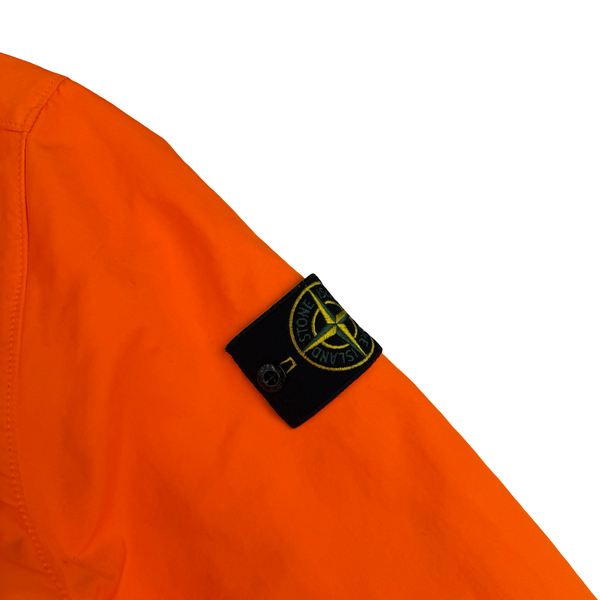 Stone Island 2019 Neon Orange David Fluo Parka Jacket - Large