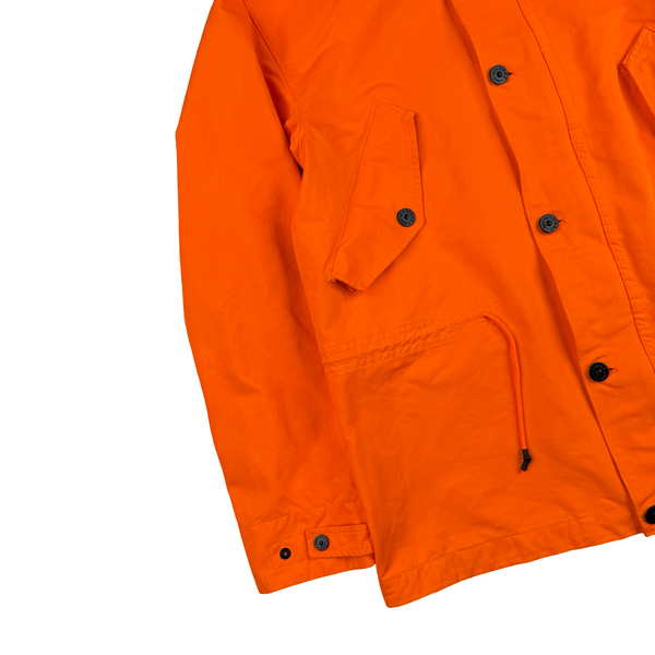 Stone Island 2019 Neon Orange David Fluo Parka Jacket - Large