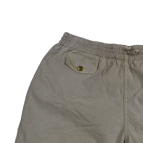 Cp Company 1995 Beige Spellout Vintage Swim Shorts - Large
