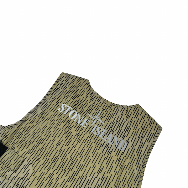 Stone Island 2021 Rain Camo Reflective Spellout Padded Utility Vest - Medium