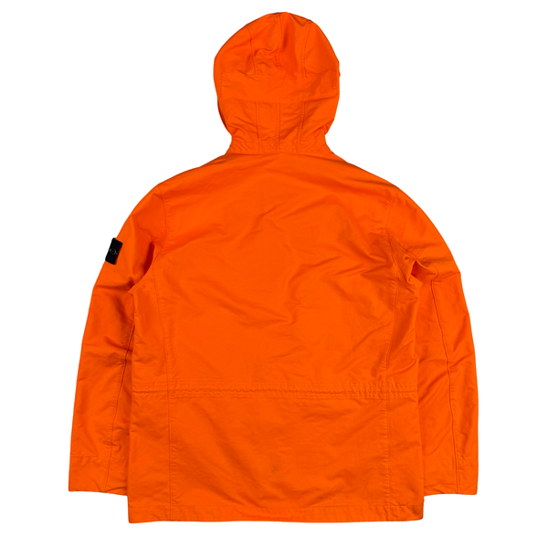 Stone Island 2019 Neon Orange David Fluo Parka Jacket - Large