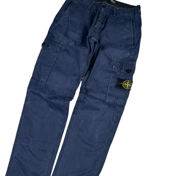 Stone Island 2017 Navy Cotton Twill Cargos - 29"