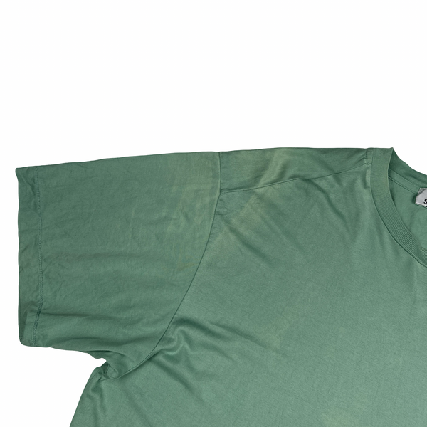 Stone Island Green Teal Spellout Logo T Shirt - 3XL
