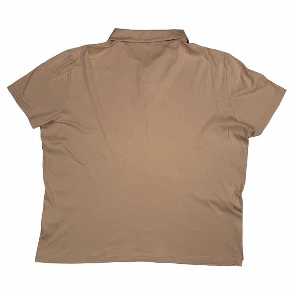 Prada Seashell Cotton Collared Red Tab Polo Shirt - XL