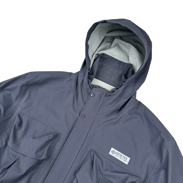 CP Company Slate Grey Gore-tex Infinium Metropolis Multi Pocket Jacket - Medium