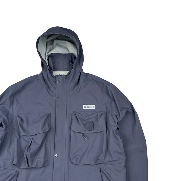 CP Company Slate Grey Gore-tex Infinium Metropolis Multi Pocket Jacket - Medium