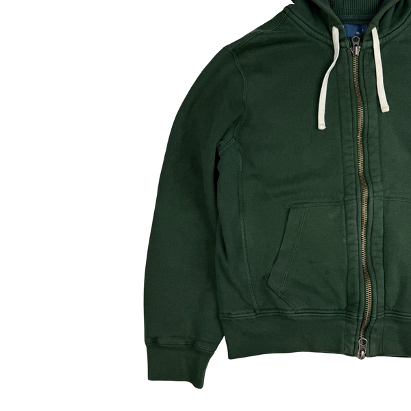 Ralph Lauren Green Thick Cotton Zipped Hoodie - Large