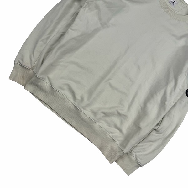 CP Company Pale Green Cotton Lens Viewer Crewneck - Large