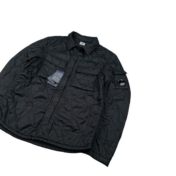 CP Company Black Quilted Lens Viewer Jacket - Small