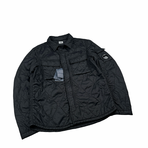 CP Company Black Quilted Lens Viewer Jacket - Small