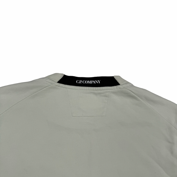 CP Company Pale Green Cotton Lens Viewer Crewneck - Large