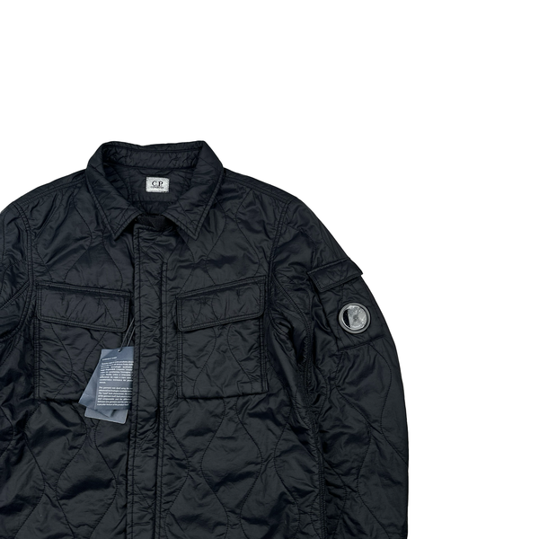 CP Company Black Quilted Lens Viewer Jacket - Small