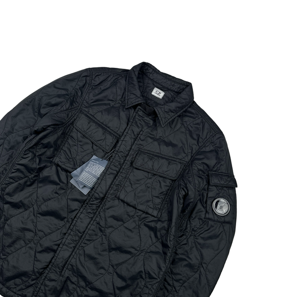 CP Company Black Quilted Lens Viewer Jacket - Small