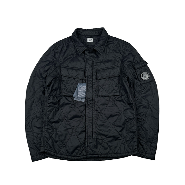 CP Company Black Quilted Lens Viewer Jacket - Small