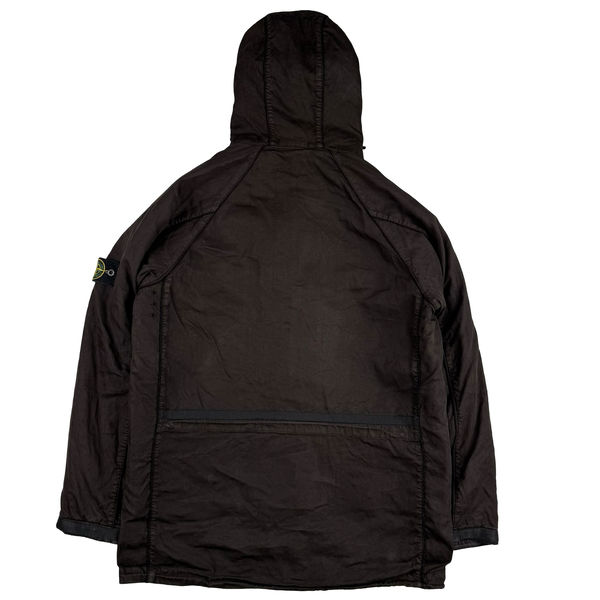 Stone Island 2005 Brown Vintage Lino Flax Dutch Rope Parka Jacket - XL