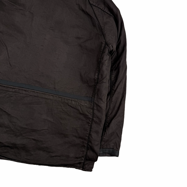 Stone Island 2005 Brown Vintage Lino Flax Dutch Rope Parka Jacket - XL