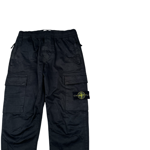 Stone Island 2022 Black RE T Cargo Trousers - 30"