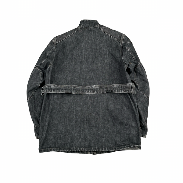 Belstaff Grey Multi Pocket Field Denim Zipped Jacket - Small