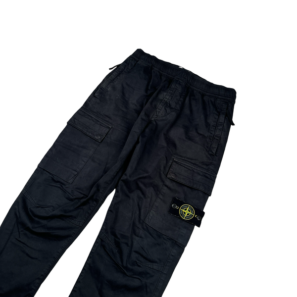Stone Island 2022 Black RE T Cargo Trousers - 30"