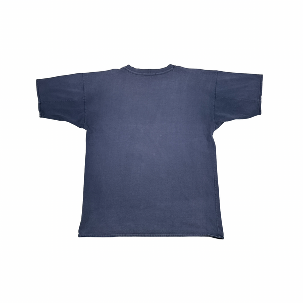 Stone Island 1993 Navy Cotton Spellout Vintage T Shirt - Large