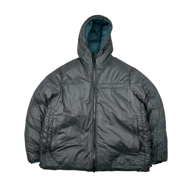 Stone Island 2023 Sea Green Reversible Nylon Metal Down Centre Badge Puffer Jacket - XL