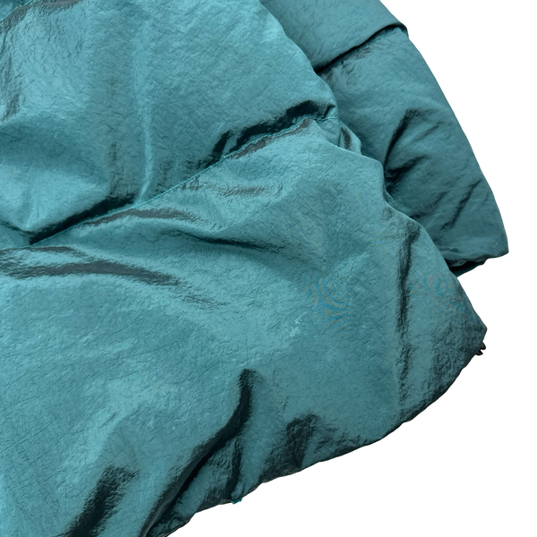 Stone Island 2023 Sea Green Reversible Nylon Metal Down Centre Badge Puffer Jacket - XL